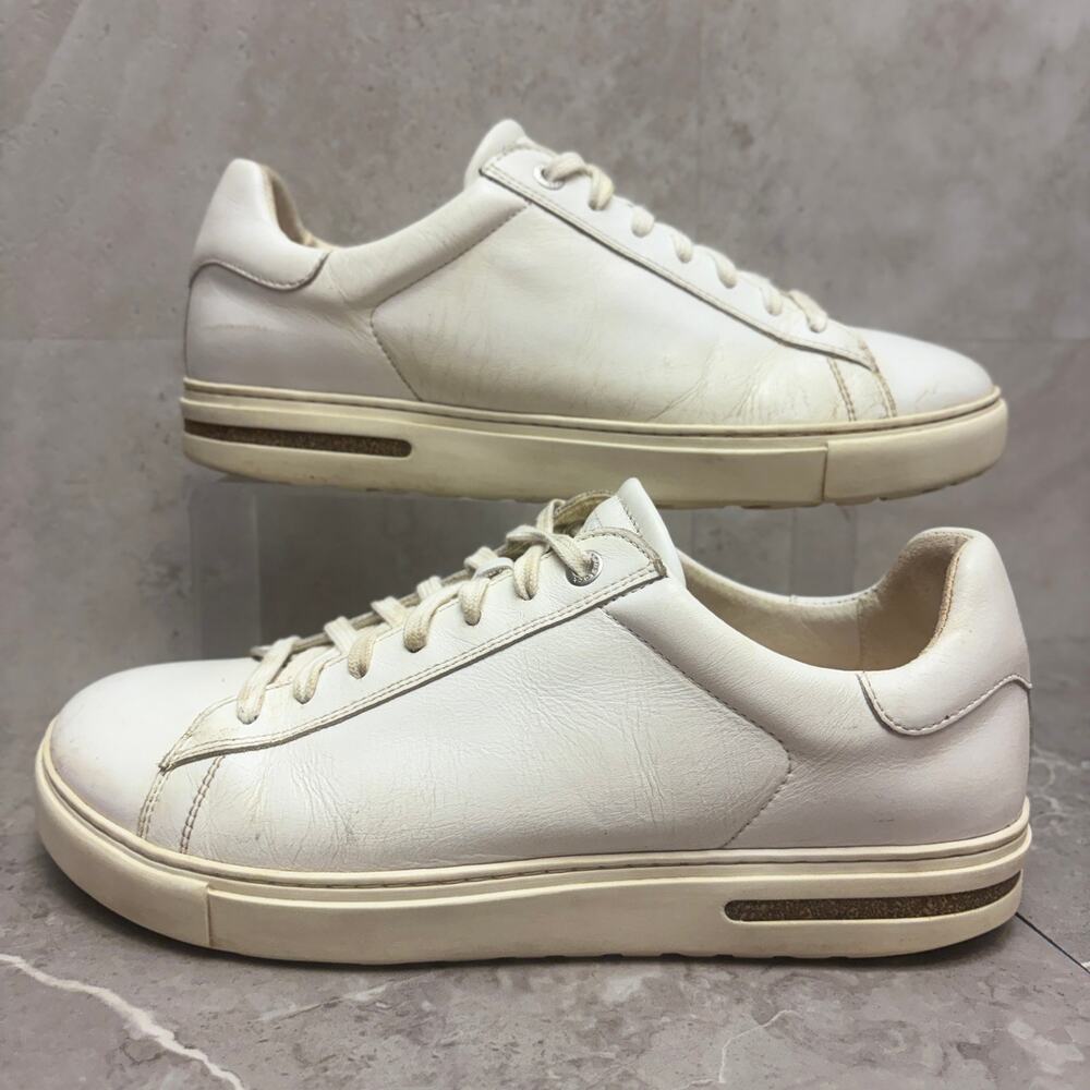 Birkenstock Bend Low White Leather Sneakers Narrow Fit EU 41 US Womens 10 - 10.5